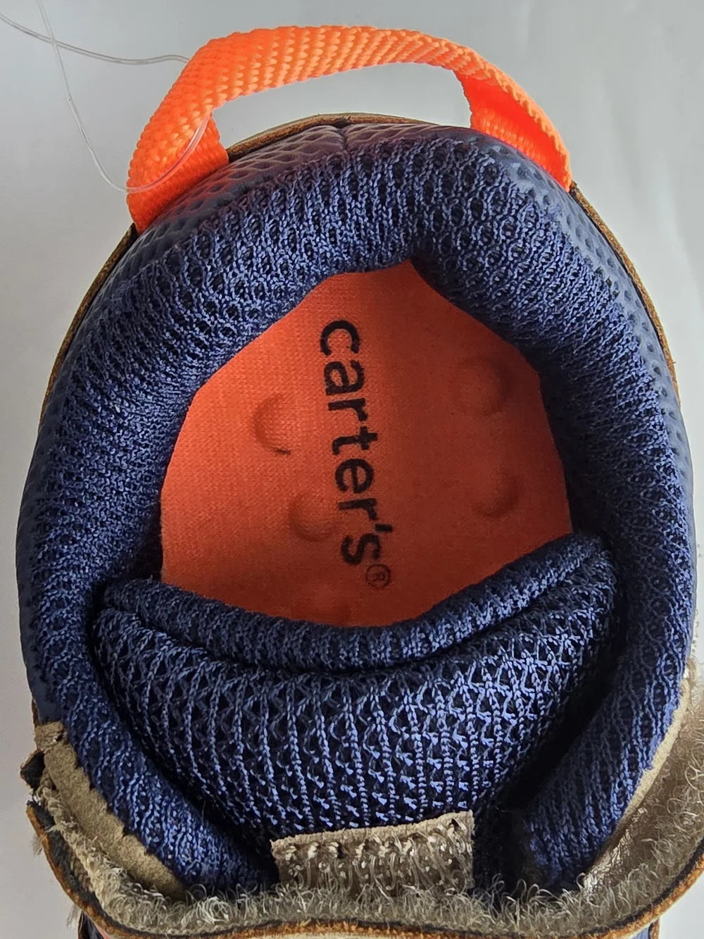 Carter's Navy and Tan Light-Up Toddler Sneakers